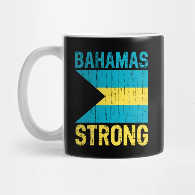 Bahamas Strong Bahamian Caribbean Flag Retro Vintage Distressed by HeroGifts